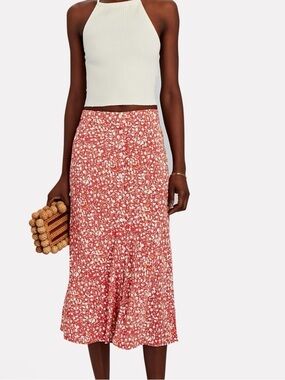Rails Rosetta Red Floral Midi Skirt Small